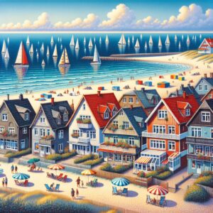 Ustka – domki przy plaży z ogrodami pełnymi kwiatów