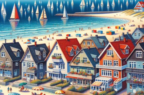 Ustka – domki przy plaży z ogrodami pełnymi kwiatów